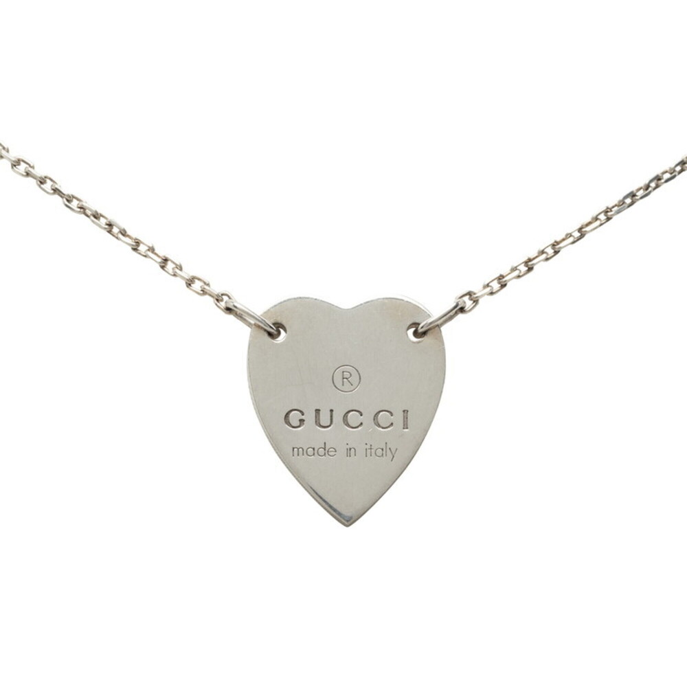 Gucci Heart Motif Necklace, SV925 Silver, Women's GUCCI